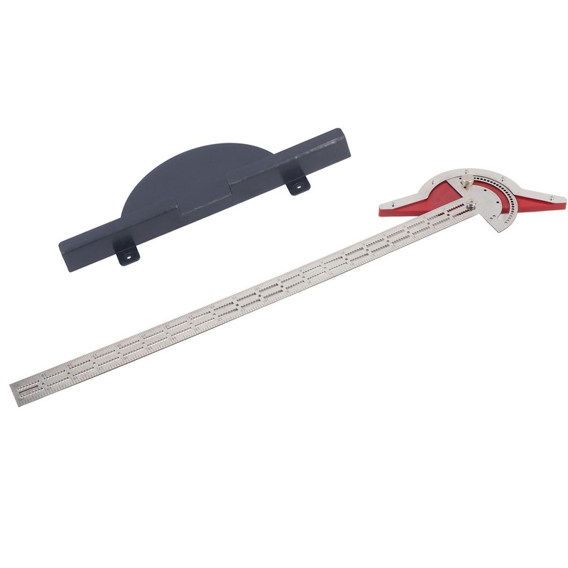 Edge Rule Protractor Aluminum Alloy T Square Woodworkers Edge Ruler