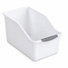 Stackable Storage Organizer Bins, Curved Space-Saving Plastic Storage Boxes for