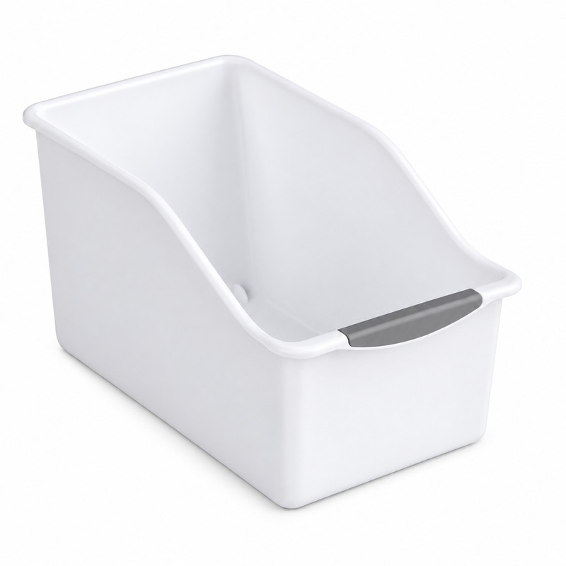 Stackable Storage Organizer Bins, Curved Space-Saving Plastic Storage Boxes for