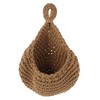 LABRIMP Jute Rope Hanging Basket Fruit Storage Wall-mounted Vegetable Organizer