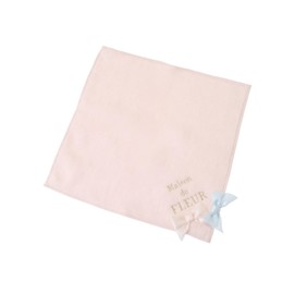 Maison de Fleur Handkerchief Towel, Bicolor Ribbon Towel, Handkerchief, light pink