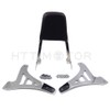 XKMT-Chrome Skull Backrest Sissy Bar With Leather Pad Compatible With