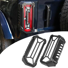 MSIZOY Aluminum Tail Light Protector Trim Cover Rear Light Lamps Guards Compatible with for 2021 2022 2023 2024 2025 Ford Bronco 2/4 Door Taillight Cover Exterior Accessories