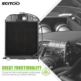 SCITOO Tractor Radiator Fit for Massey Ferguson Radiator 50 50A 65 302 304 Models186733M91