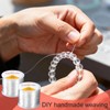 2 Roll 0.8mm Crystal String Stretch Line, Elastic Bracelet String,