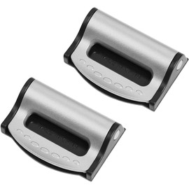 2 x Car Seat Belt Adjuster, Car Seat Belt Clip for Adults and Children, Shoulder Neck Protection Strap Adjuster (Silver)