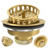 Gold Sink Drain Strainer 3-1/2 Inch Kitchen Sink Drain Assembly