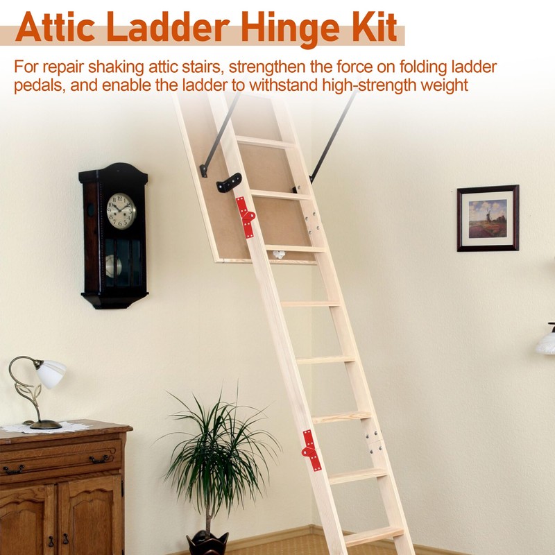 Attic Ladder Hinge for Ladder Pull Down System, Step Attic