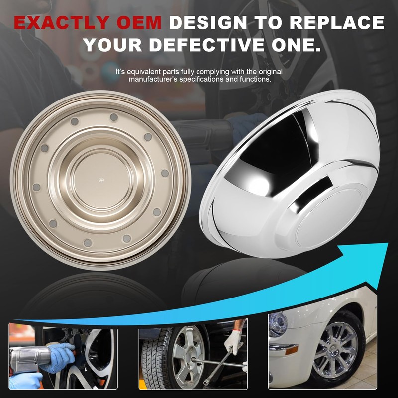 4Pcs Chrome Center Wheel Cover Cap for Charger 2011-2023 300
