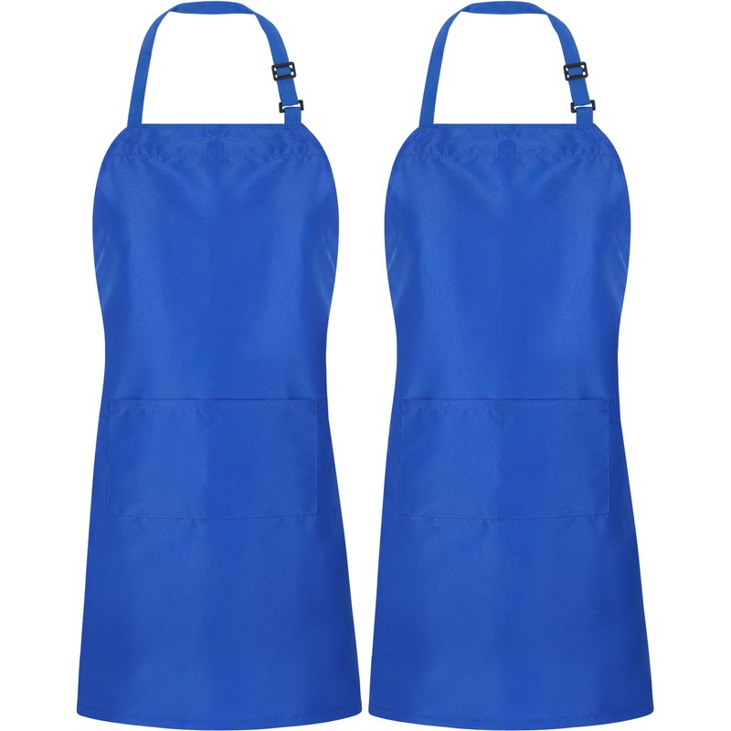 Utopia Kitchen Adjustable Bib Apron (2-Pack) Water Oil Resistant Chef