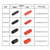 sourcing map 100pcs Round Rubber End Caps 2mm 3mm 4mm