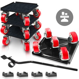 5 Wheel Furniture Dolly, 1100lbs Moving Dollies with 5 Wheels, 360° Rotation Moving Furniture Lifter for Heavy Duty, Heavy Furniture Mover Tool for Sofa Refrigerator Bed