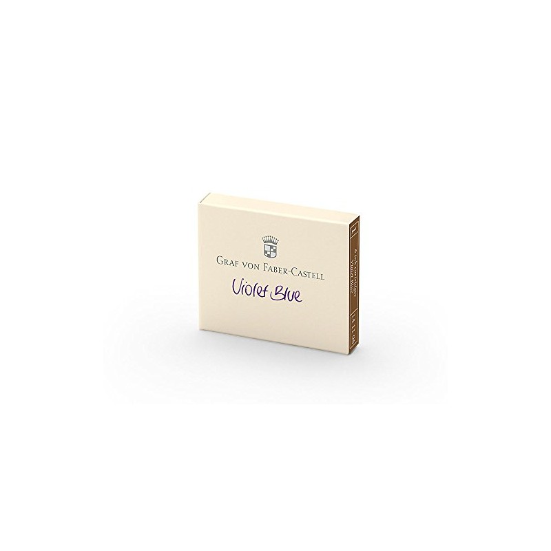 Graf von Faber-Castell Ink Cartridges, Box of 6, Violet Blue