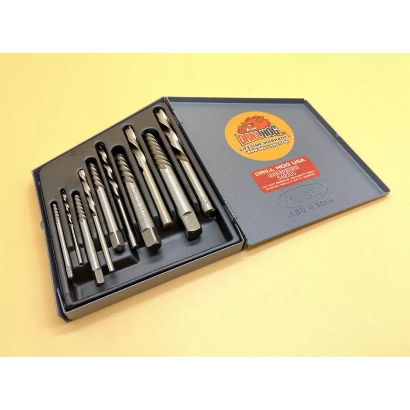 Drill Hog 10 Pc Left Hand Drill Bits Handed Screw