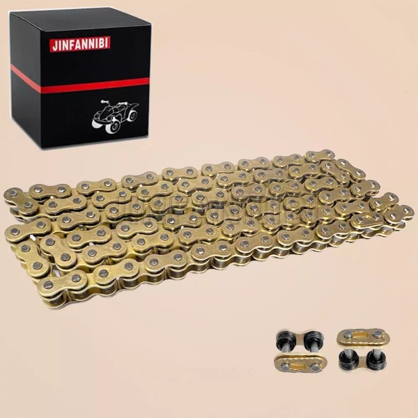 JINFANNIBI Gold 420 X-Ring Chain 106 Links With Connecting Master