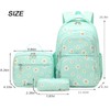 ZHIERNA Daisy Printed Backpacks for Girls with Lunch Bag Pencil