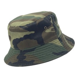 Utmost Bucket Hat 100% Cotton & Denim Lightweight Packable Outdoor Summer Beach Fishing Sun Hat(L/XL, 1pc Camo Woodland)