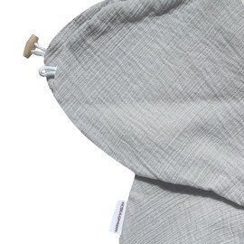 HOBEA-Germany Cover for Breastfeeding Pillow, 190 cm Designs, Light Grey Muslin