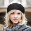 Pack of 2 Winter Headbands, Women's Knitted Thick Hairband (Black