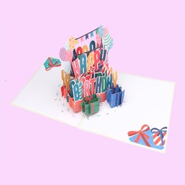 3D Pop Up Happy Birthday Greeting Card-Kids Happy Birthday Card Set,Birthday Greeting Card with Envelopes, 3D Pop Up Birthday Cards for Wife,Her,Him,Women Friend,Happy Birthday Mum Cards