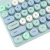 Wireless Keyboard and Mouse Retro Colorful Round Keycap 86 Keys