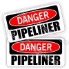 Unbranded/Generic Hard Hat Stickers | DANGER ~ PIPELINER | Funny Roughneck Plumber Helmet Decals