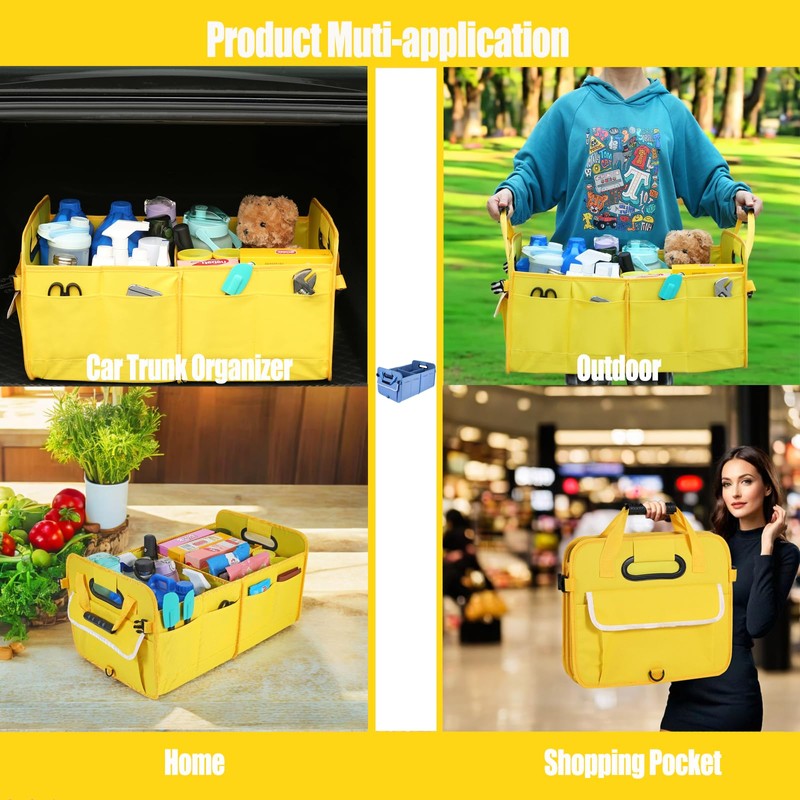 Zhiyanz Car Suv Trunk Organizer,Sturdy Storage Organizer for Car Accessories,Tools,Sundries.Upgraded