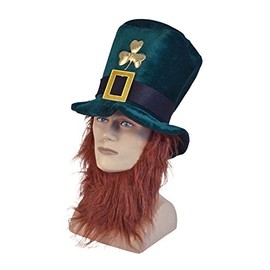 Bristol Novelty BH474 Irish Hat and Beard, Unisex-Adult, Green, One Size