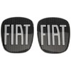 Fiat 14188C-2Pz 3D Sticker Logo Fiorino Black Front and Rear