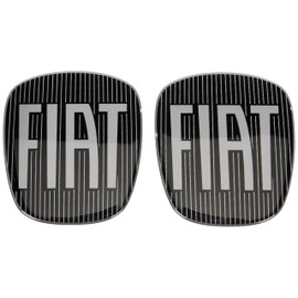 Fiat 14188C-2Pz 3D Sticker Logo Fiorino Black Front and Rear 90 x 81 mm