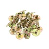 QWORK 3/8"-16 Iron Plate Nut, 25-Piece Set T-nut with Round