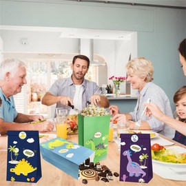 Sunshine smile Papiertüten Kinder,12 Stück Zirkus Papiertüte,Geschenktüten Kinder Partytüten,Bunte Geschenktüten mit Aufklebern,Papier Geschenktüten,Süßigkeiten Tüten,Geschenk-verpackung Papiertüten…