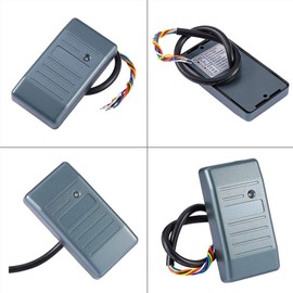 125KHz RFID Reader, Wiegand 26/34 Waterproof JS IC Card Reader Security RFID EM ID Card Reader ID Card Proximity Reader Contactless Access Control Reader