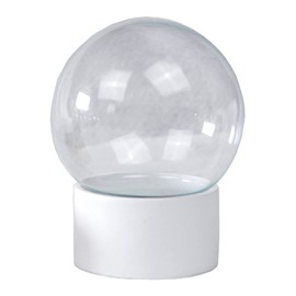 Snowglobe for You 40052 DIY Snow Globe Do It Yourself with Glass Ball and Polyresin Base White - 100 mm Diameter