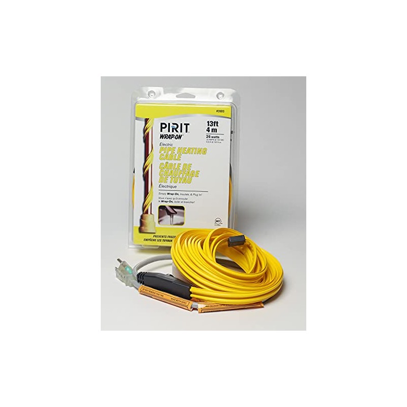 Wrap-On Pipe Heating Cable - 13-Feet, 120 Volt, Built-in Thermostat,