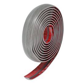uxcell Floor Transition Strip 10ft Self Adhesive Carpet Transition Edging Trim Strip 3 Meter PVC Floor Strip for Height Less Than 3mm, Gray Wood Grain