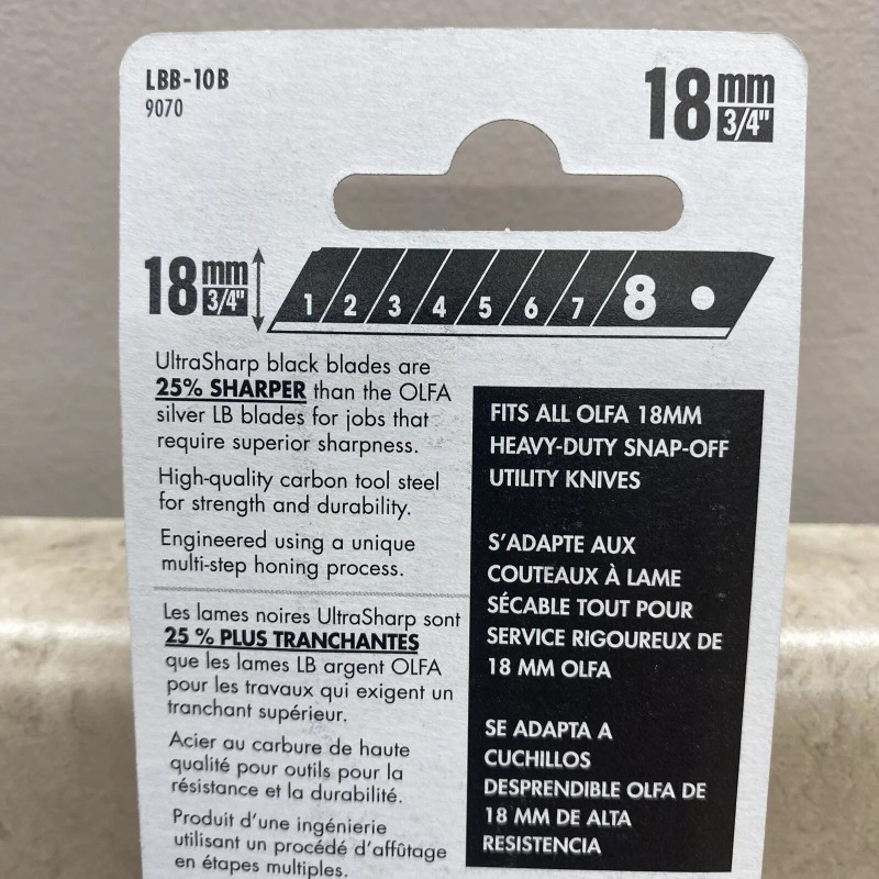 OLFA 18mm UltraMax Heavy-Duty Snap Off Blades Pack of 10