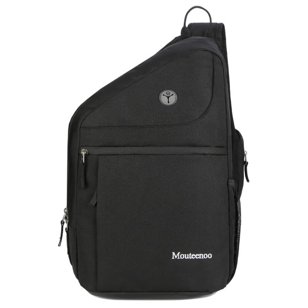 Sling Backpack for Men and Women Bag - Mouteenoo (Black)