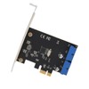 2 Port PCI Express to Dual 20pin USB 3.0 Cards