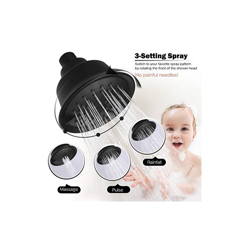 Double Shower Head with Shower Shut-Off Valves,2 Shower Head for