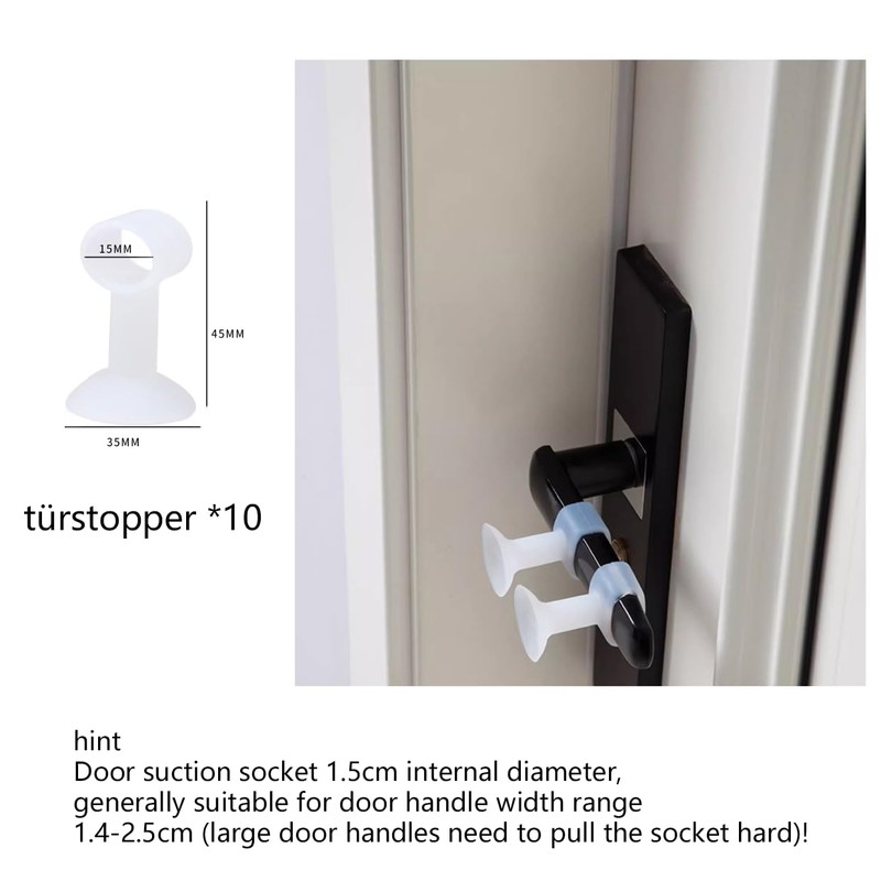 Door Stopper, Door Stopper Lever Set of 10, Door Handle