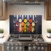 DAIFURONGE Tempered Glass Backsplash For Kitchen Behind Stove,Spoon Spice Stove
