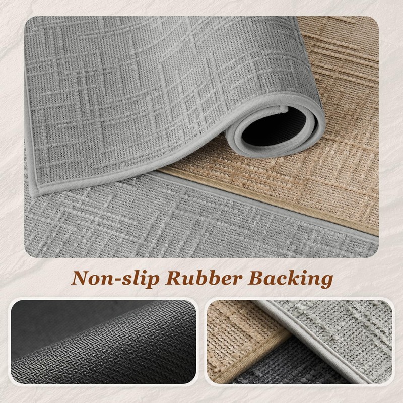AMOAMI Bath Mat Non Slip Super Absorbent Quick Dry Bath