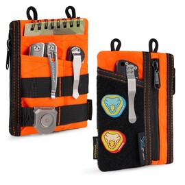 VIPERADE VE18 X-Pac Small EDC Bag, Small Tool Bag with 6 Pockets, EDC Tool Organiser Bag for Men, Small EDC Multitool Pockets Organiser Pocket Pouch with Velcro Area - Orange