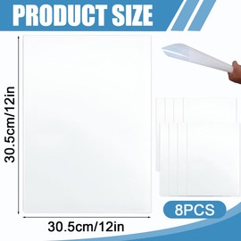LACHT Mylarfolie,Mylarfolie Blätter Schablonenfolie 8 STK Kunststoff Schablonenblätter Stencil Schablonen Papier Blanko Schablonenmaterial