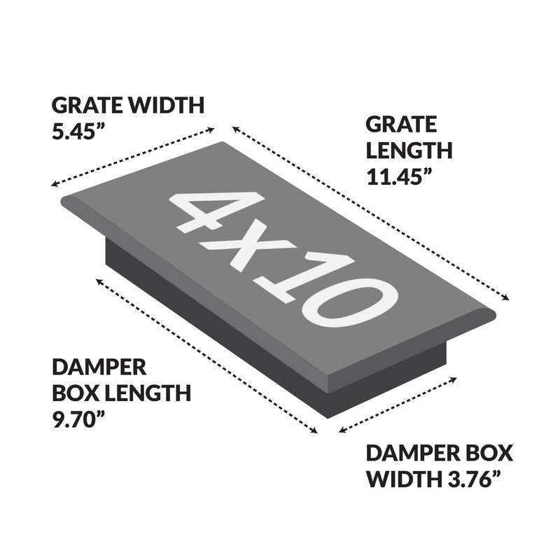 Decor Grates (4-Pack) SPH410-A Scroll Design Floor Register, 4x10 Inches,