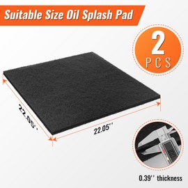 Saillong 2 Pcs 22'' Oil Drain Splash Pad, No Splatter Pad Square Pad for Car Changing Oil Transmission Drain Pan, Black