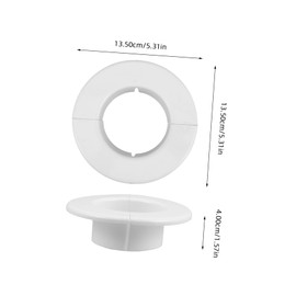 Operitacx 2pcs Air Conditioner Hole Pipe Opening Cover Grille Cover Air Conditioning Parts Pipe End Cap Airflow Cover Pipe Hole Block Air Outlet Cover Pipe Cap Plastic White