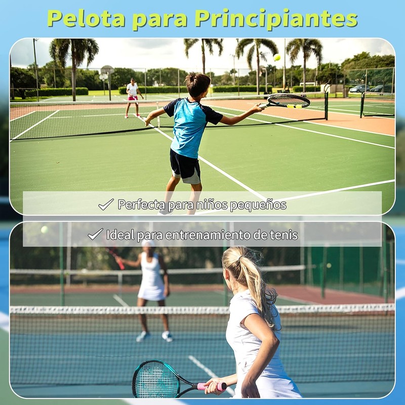 Pelotas de Tenis Presurizadas - Fieltro Resistente, Goma Elástica