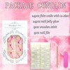FIEONCIY Press on Toenails with Designs Acrylic Fake Nails for